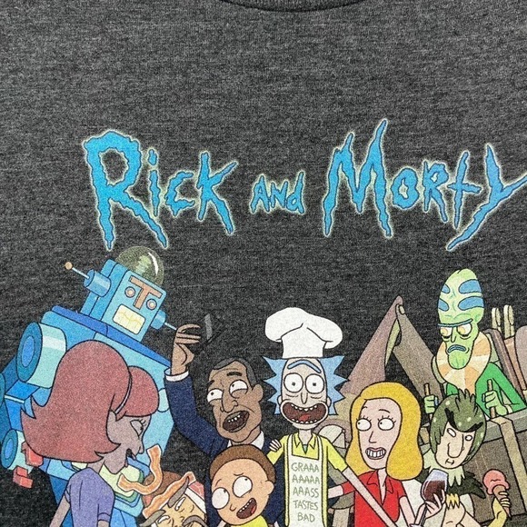 ripple Junction Rick And Morty Adult Swim Tee shirt Men's Size L Heather Gray. - Picture 3 of 12